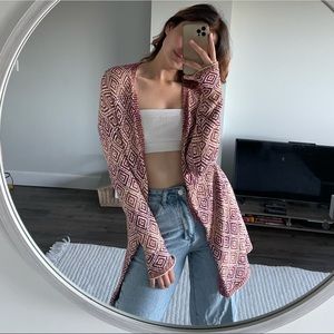 Patterned knitted cardigan kimono sweater ✨🎨